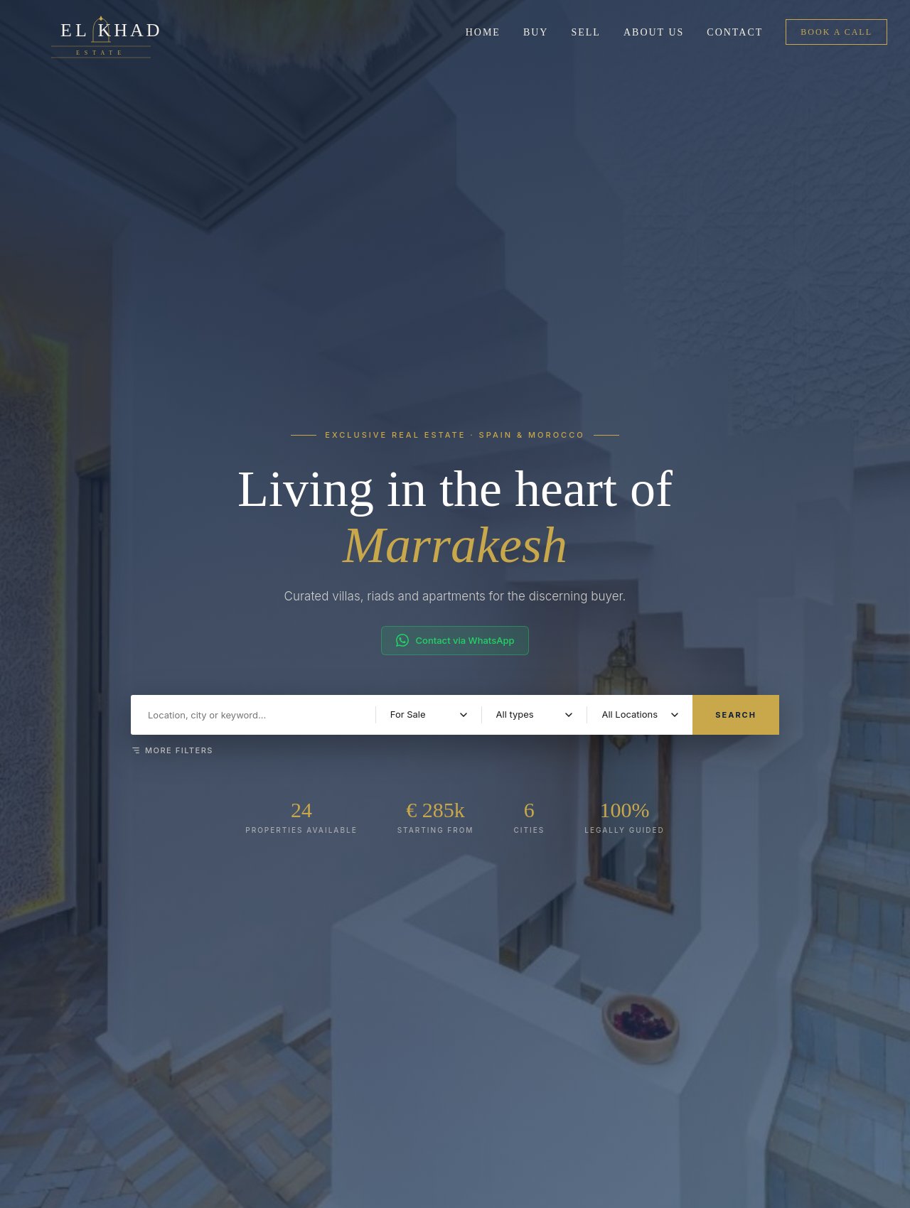 Website laten maken voorbeeld: El Khad Estate (Real estate)